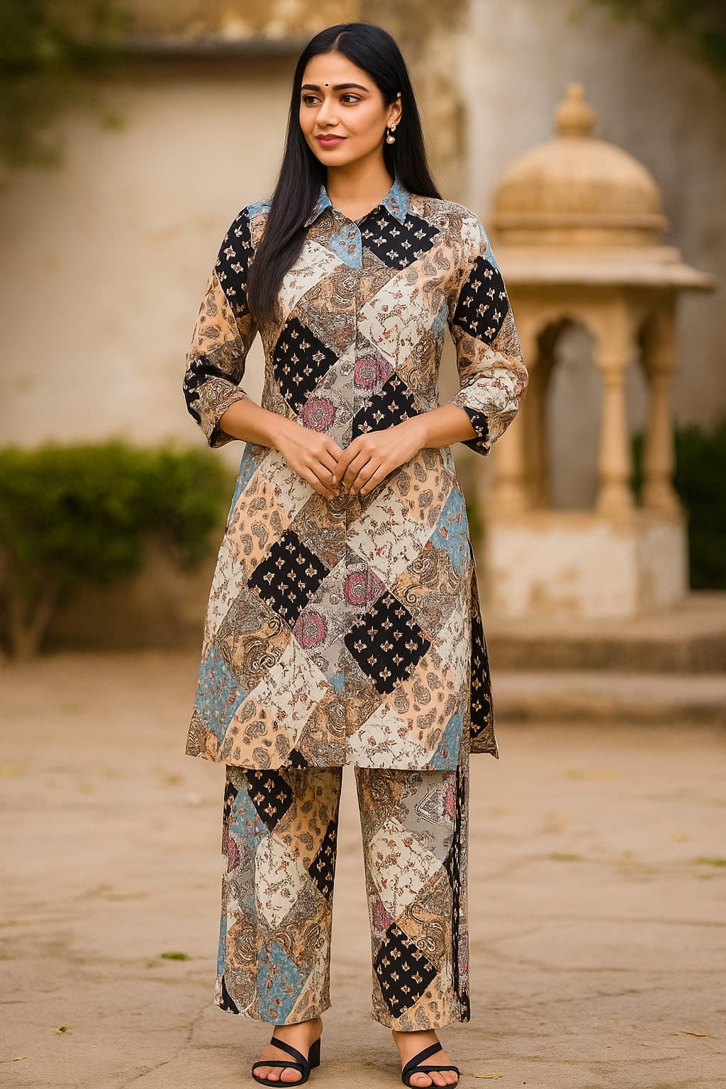 Home huma collections girls cotton printed nightwear coat set | lightweight sleepwear suit for kids & teens (2–15 years)